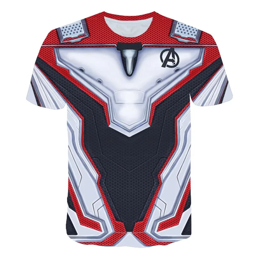 

Summer Printed Quantum Warsuit Sanitary Clothing Slim T-shirt 3dT-shirt Avenger Alliance 4 Cross-border Men's Dress Digital
