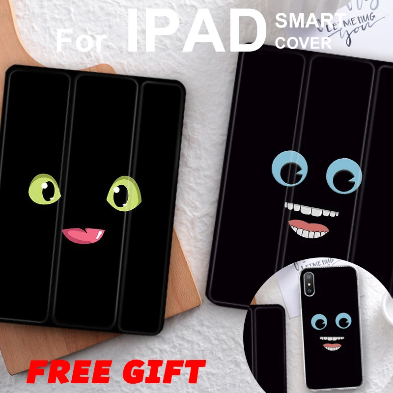 

Simple cute black case smart cover for ipad air pro 9.7 11 10.5 2017 2018 2019 tablet case soft silicone back for mini2345 Men