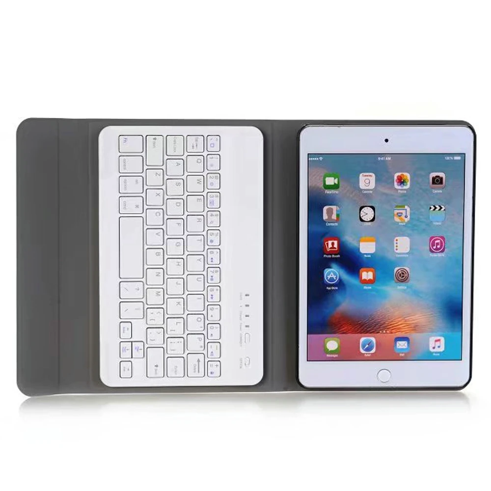 Ultra Slim Съемная Bluetooth 3,0 клавиатура Folio Stand кожаный чехол для Apple Ipad Mini 1 2 3 Mini2 Mini3 7,9 "планшеты