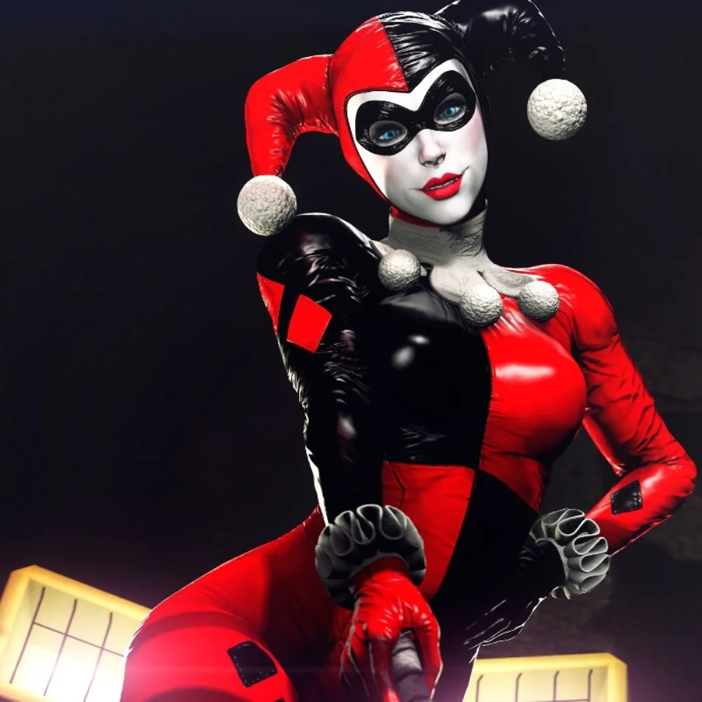 square canvas fabric poster custom print Batman Harley Quinn classic