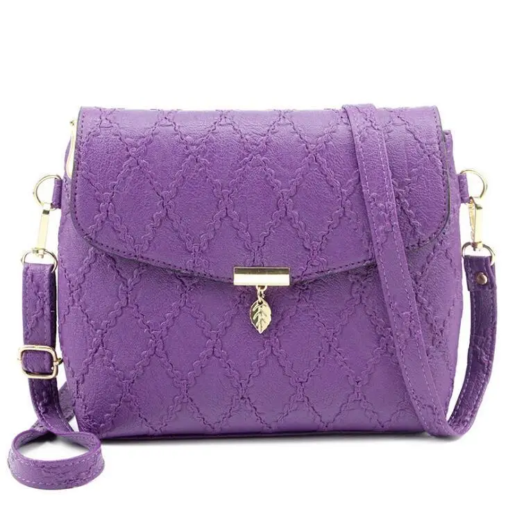 Небольшой Сумки Для женщин кожи плеча Мини Сумка Кроссбоди сумка Sac основной роковой дамы сумка женский клатч M8881 - Цвет: Purple