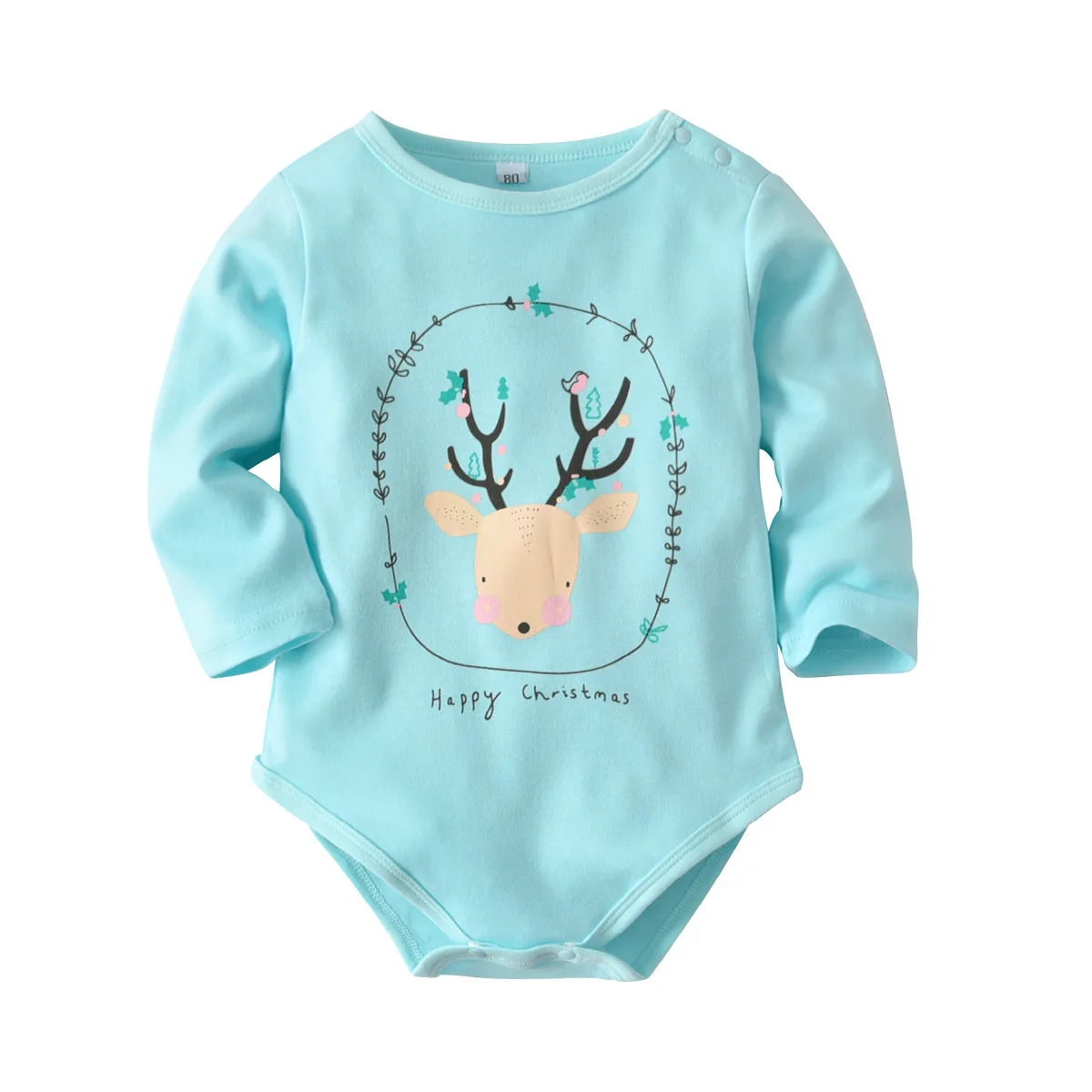 Baby Clothing Newborn Baby Girl Clothes Christmas Deer Jumpsuit Romper + Pants Hat My First Christmas Outfits Set