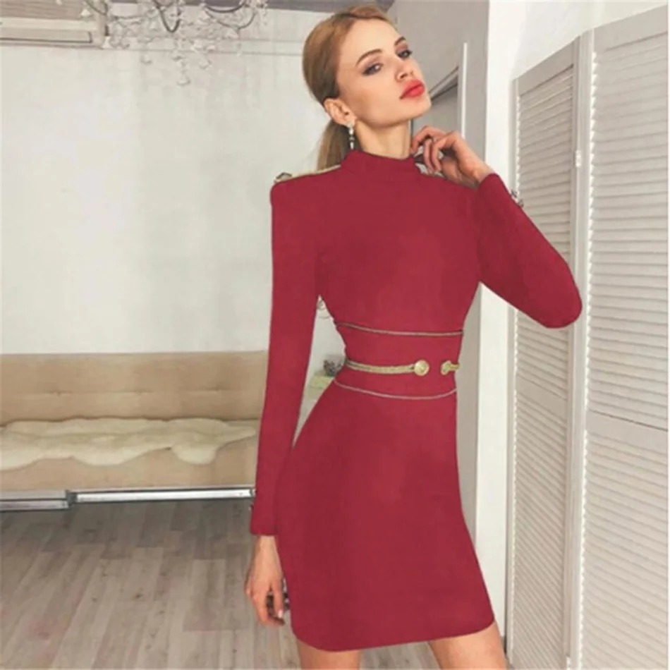 Popular-Epaulette-Womens-Solid-Button-Wasit-OL-Dresses-Casual-Streetwear-Prom-Bodycon-Dresses-Turtleneck-Long-Sleeve.jpg_640x640 (2)