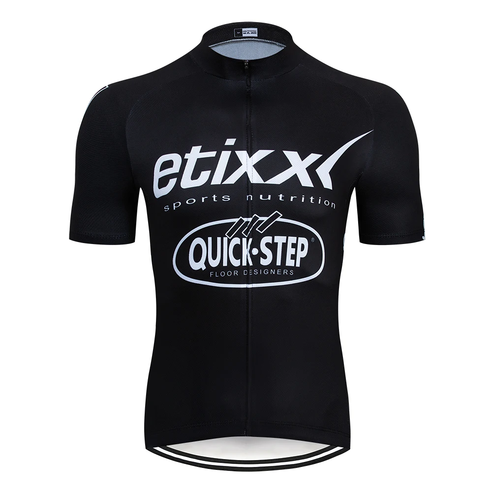 Черный Quick step etixx Велосипедная Форма велосипед Джерси быстросохнущая велосипед одежда летние команды велосипед Шорты набор - Цвет: 4