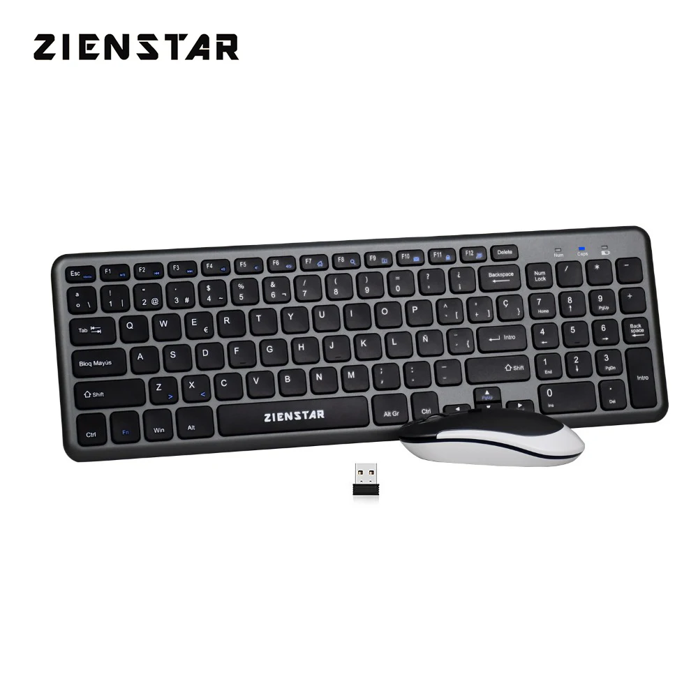 Клавиатура Zienstar Беспроводная с USB приемником 2 4 ГГц|wireless keyboard mouse combo|keyboard combomouse combo