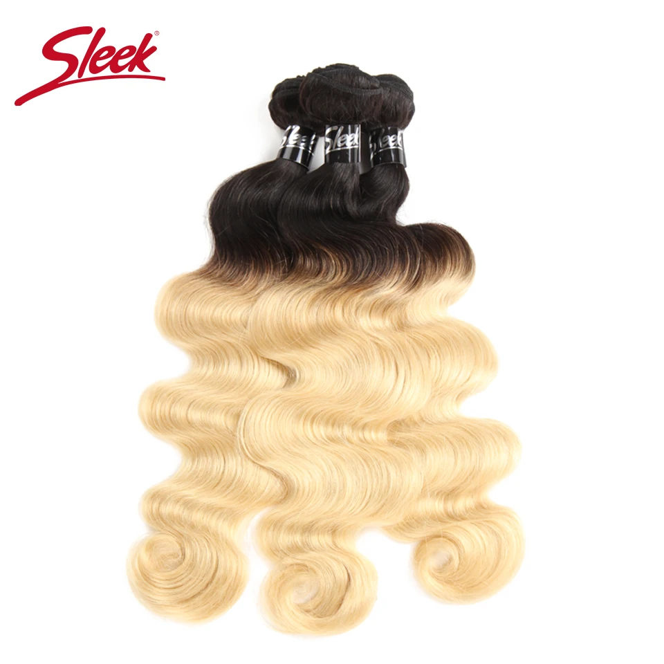 

Sleek Ombre Brazilian Hair Weave Bundles Brazilian Body Wave 3 Pieces 1B/99J 1B/613 1B/27 Human Hair Bundles Remy Hair Extension