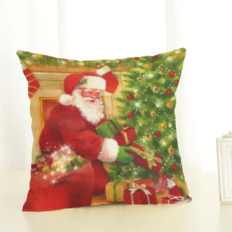 New Year Christmas Decorations For Home Christmas Ornaments Navidad Frozen Party Decorative Wholesale Cushion Cover