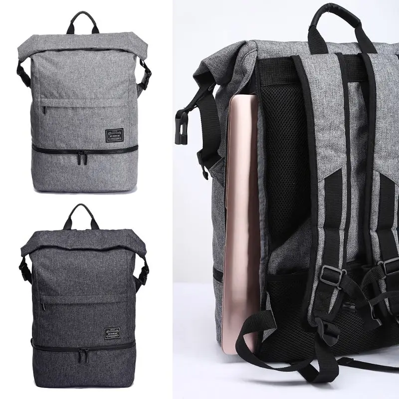 

15.6 inches Laptop Backpack Men Travel Bagpack Waterproof Anti Theft Canvas Rucksack Casual Daypack College Students School Bag