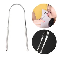 Здоровый скребок для языка зубная щётка Нержавеющая сталь ручкой из двуокиси кремния скребок Чистка зубных протезов щетка гигиена полости рта инструменты для ухода за глазами