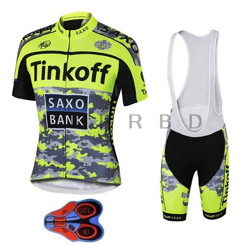 

NEW Saxo Bank Tinkoff Team 2019 Cycling Jersey Sets MTB Bicycle Bike Breathable shorts Clothing Cycling Suit 9D bib shorts