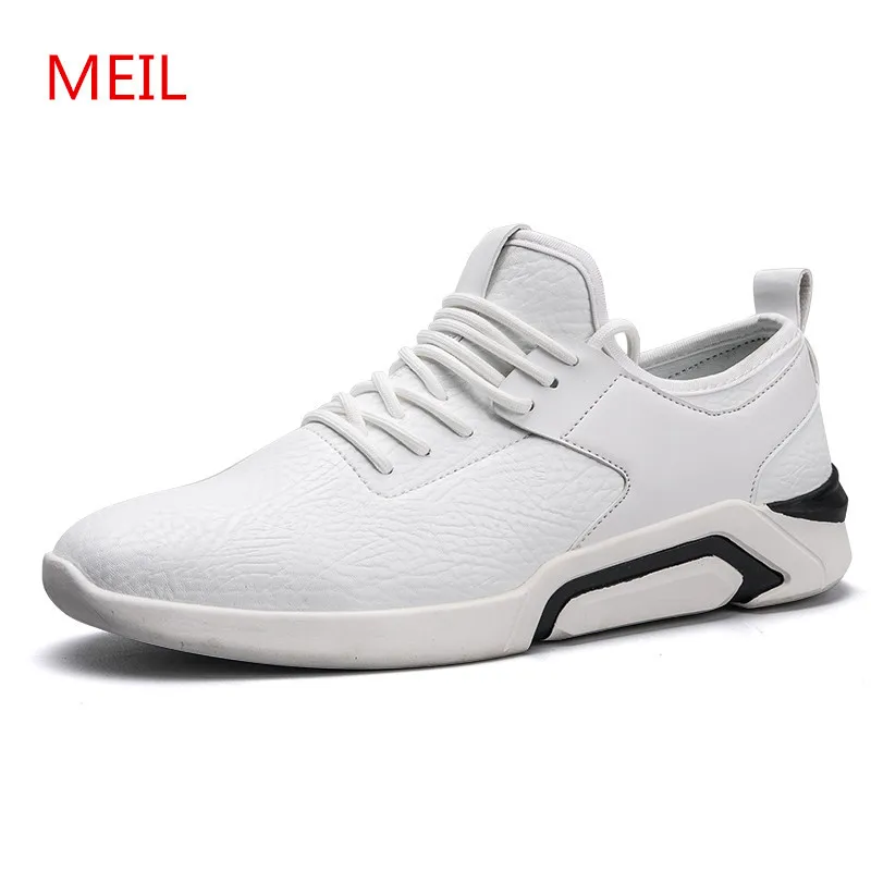 

New Mens Shoes Casual Black Sneakers Leather Shoes Men Loafers White Platform Driving Shoes for Men Trainers Chaussures Hommes