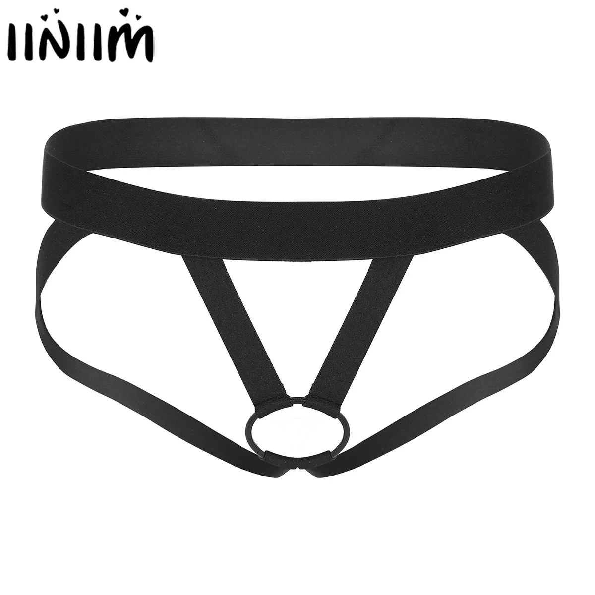 

Mens Lingerie Panties Low Rise Open Back Crotchless Jockstrap Stretch Bikini G-string Underwear with O-ring Sissy Gay Penis Hole