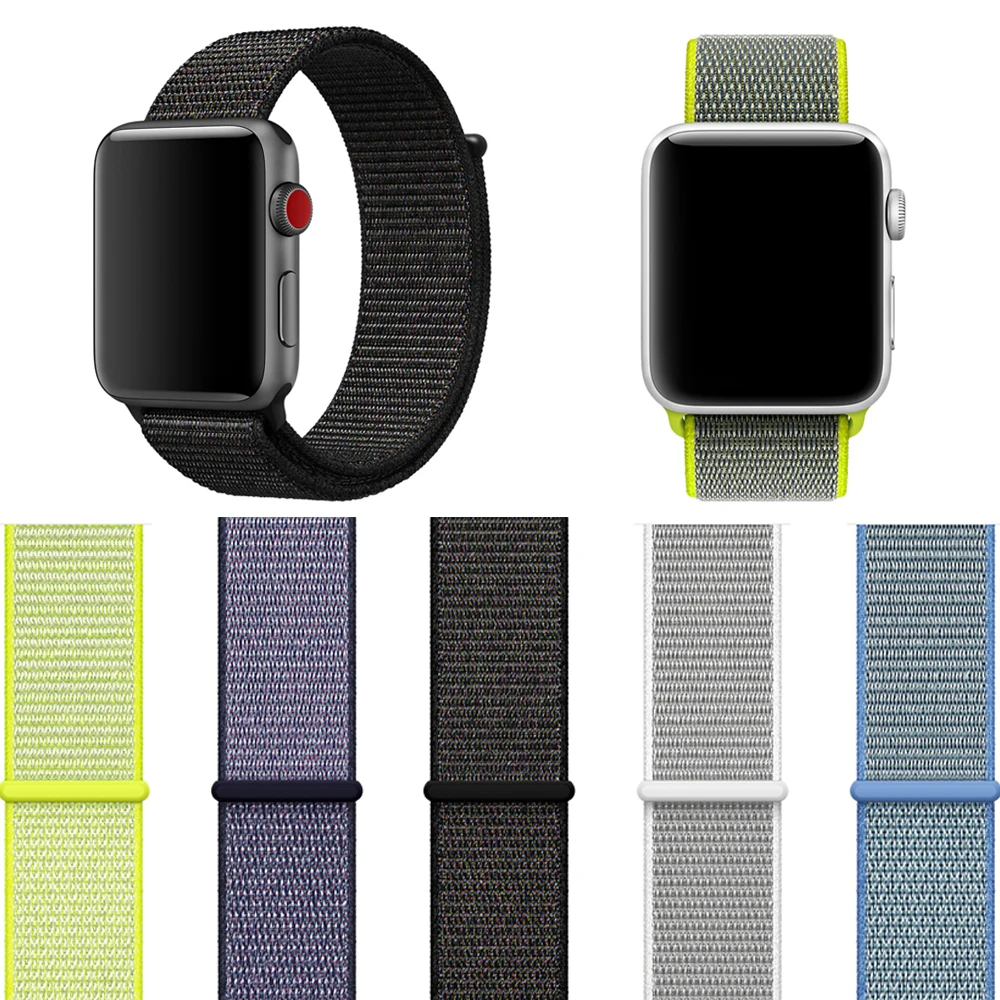 

High Quality Apple Watch Band44/42/40/38mm Nylon Sports Loop Strap For Apple Watch Soft Breathable With Strap For Iwatch 4/3/2/1
