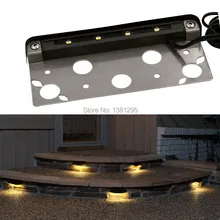 12 шт. 12В IP65 низковольтный Открытый водонепроницаемый светодиодный лестничный светильник наружный напольный светильник для террасы настенный светильник