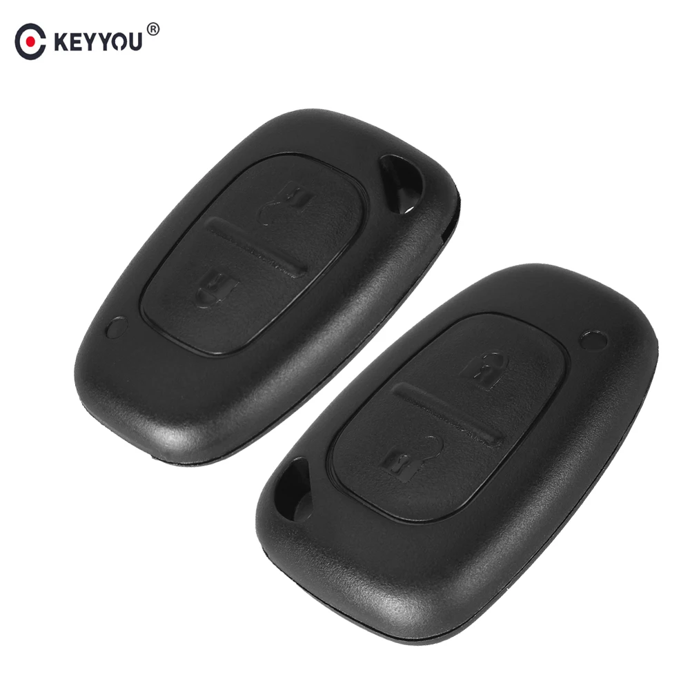 KEYYOU 2 кнопки дистанционного ключа автомобиля чехол не включают в себя лезвие брелок для Renault Trafic Master Vivaro Nissan fit VAC102/NE73 лезвие
