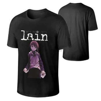 

Adult Man's Serial Experiments Lain Fashion Anime Cartoon Fans Short Sleeves Summer T-Shirt Gift