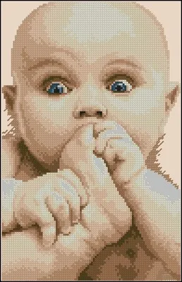 CS-1631 Cross Stitch Kit Baby Suck Foot Feet Infant Child