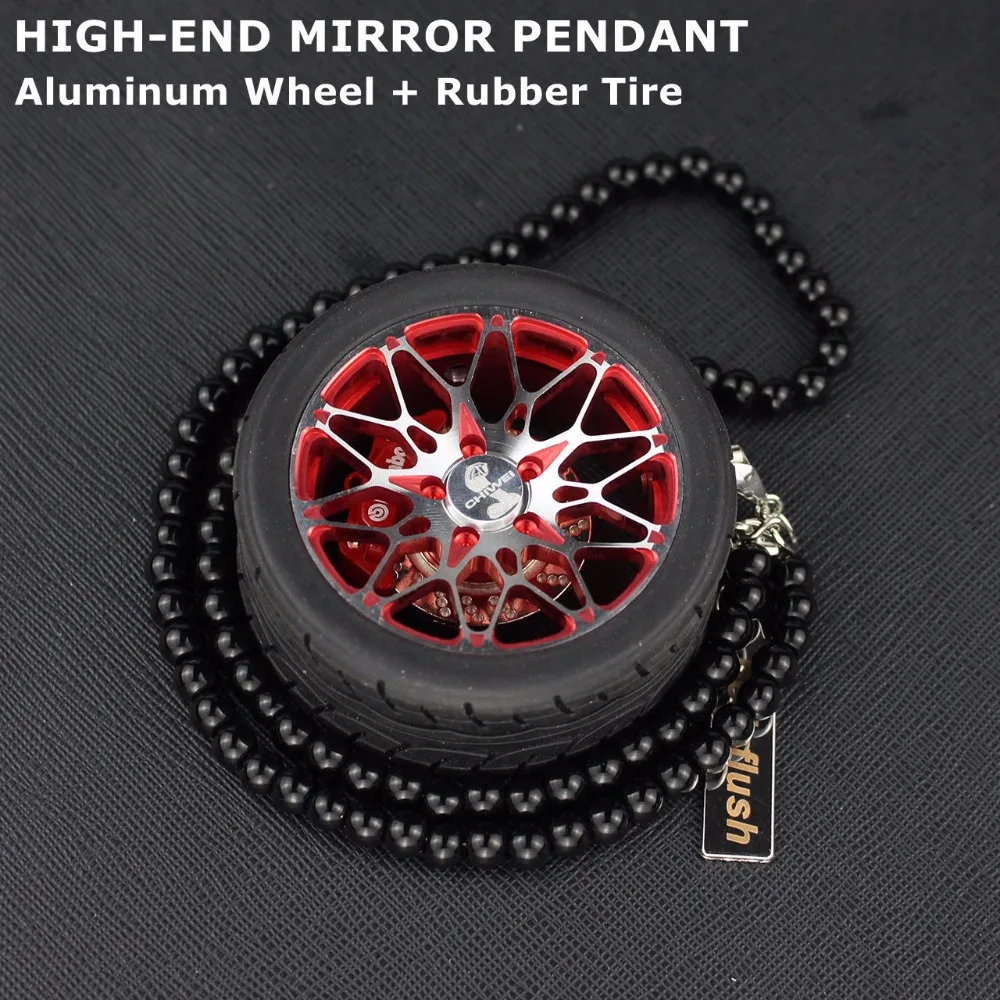 

Rearview Suspension Auto Ornaments Car Hanging Keychain Alloy Wheel Rearview Mirror Pendant Decoration For Car Air Freshener