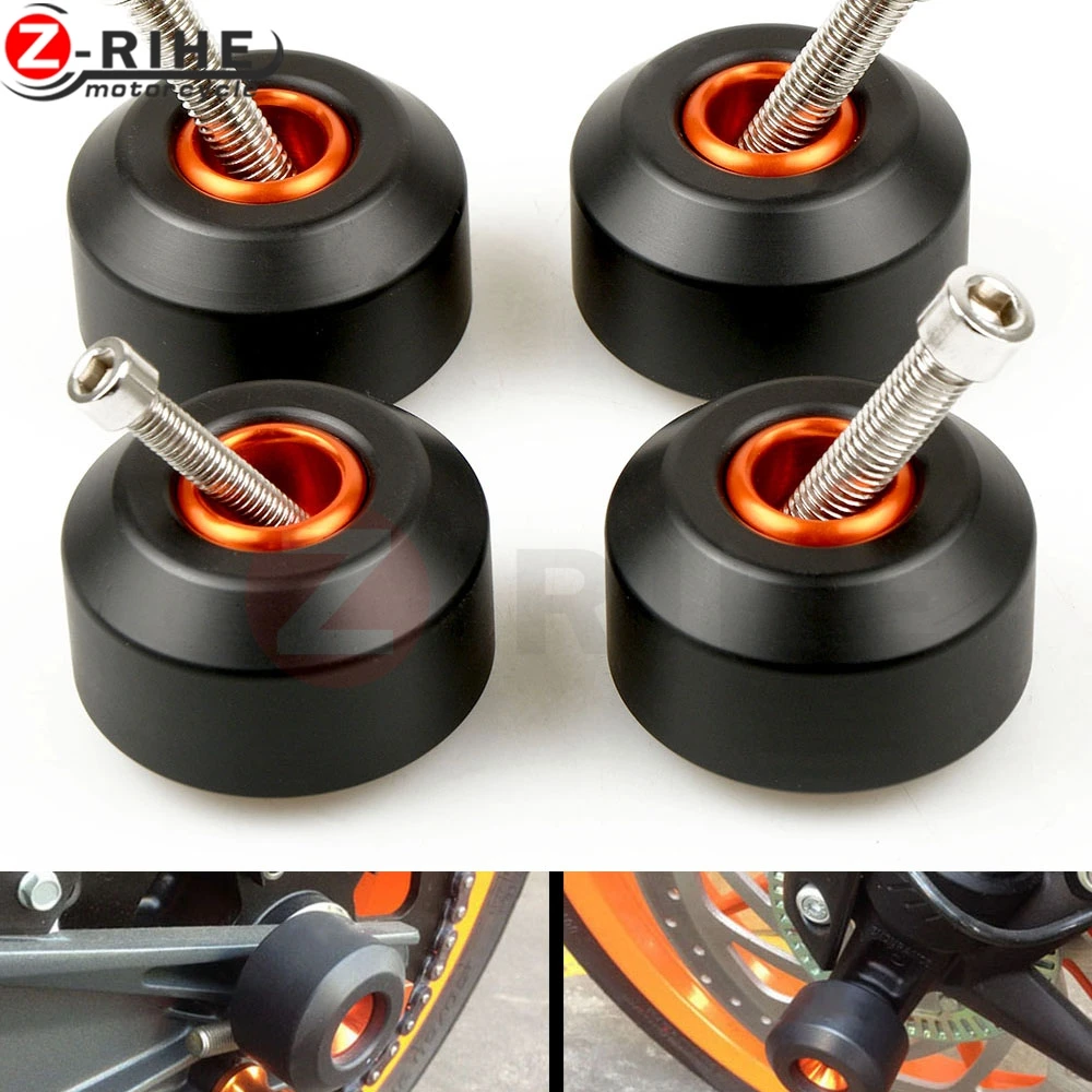 CNC Aluminum  Motorcycle Front Rear Fork Wheel Frame Slider Crash Pads Falling Protector For KTM DUKE 125 200 390 RC 125/200