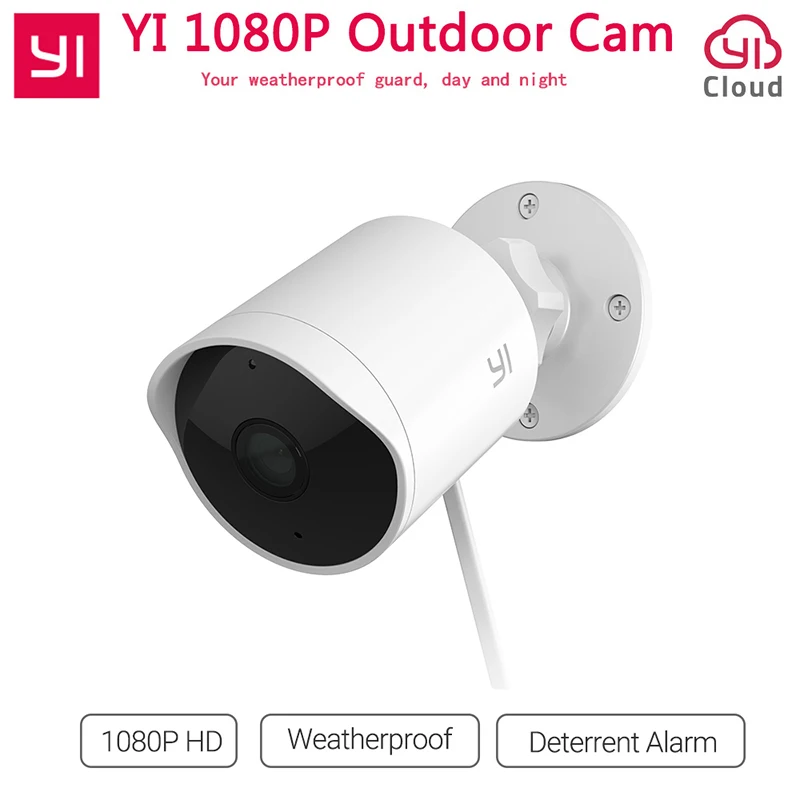 

YI Outdoor Security Camera FHD1080P Waterproof Night Vision Wireless IP resolution Security Cam Surveillance System Global Cloud