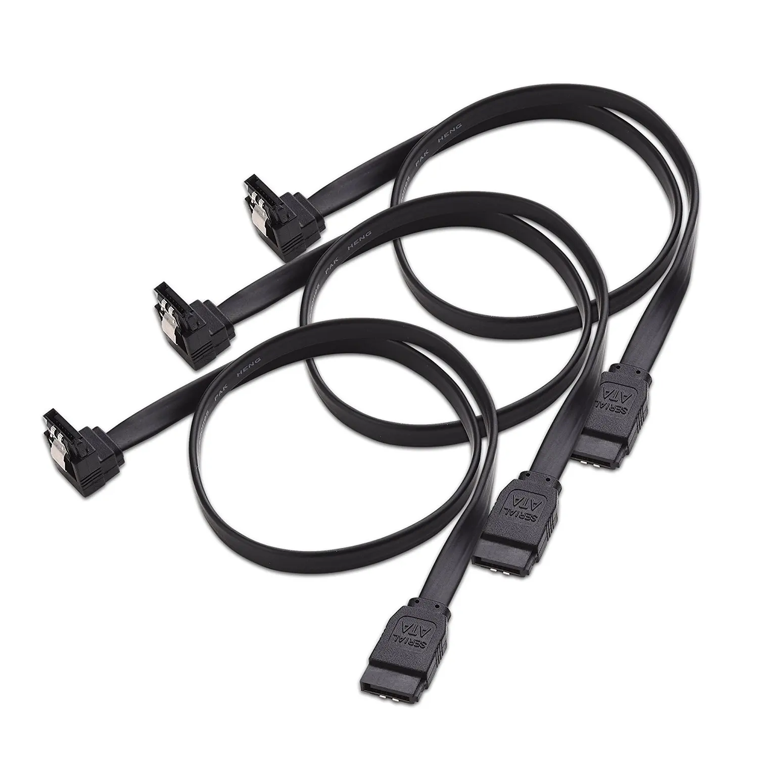 HBUDS 3-Pack 90 градусов под прямым углом SATA III 6 0 Гбит/с кабель (SATA 3 кабель) черный