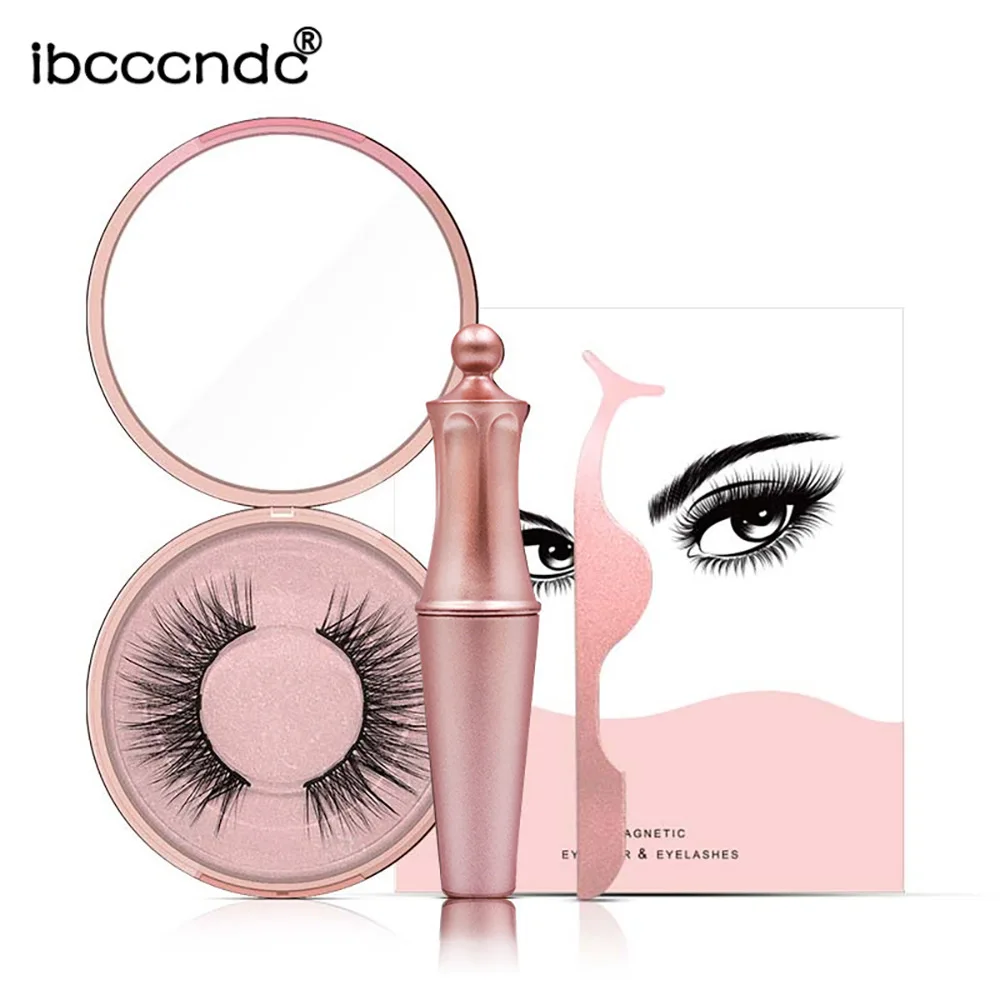 

Brand Magnetic Liquid Eyeliner & Magnetic False Eyelashes Long Lasting With False Lashes Eyelash Curler Reusable Falses Eyelash