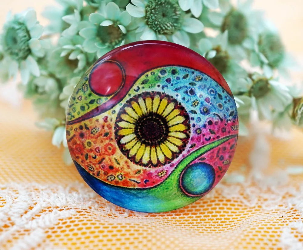 10PCS/lot Round 12-35mm Fashion Glass Cabochon for make bracelet necklace Jewelry women earring pins brooch craft supply | Украшения и