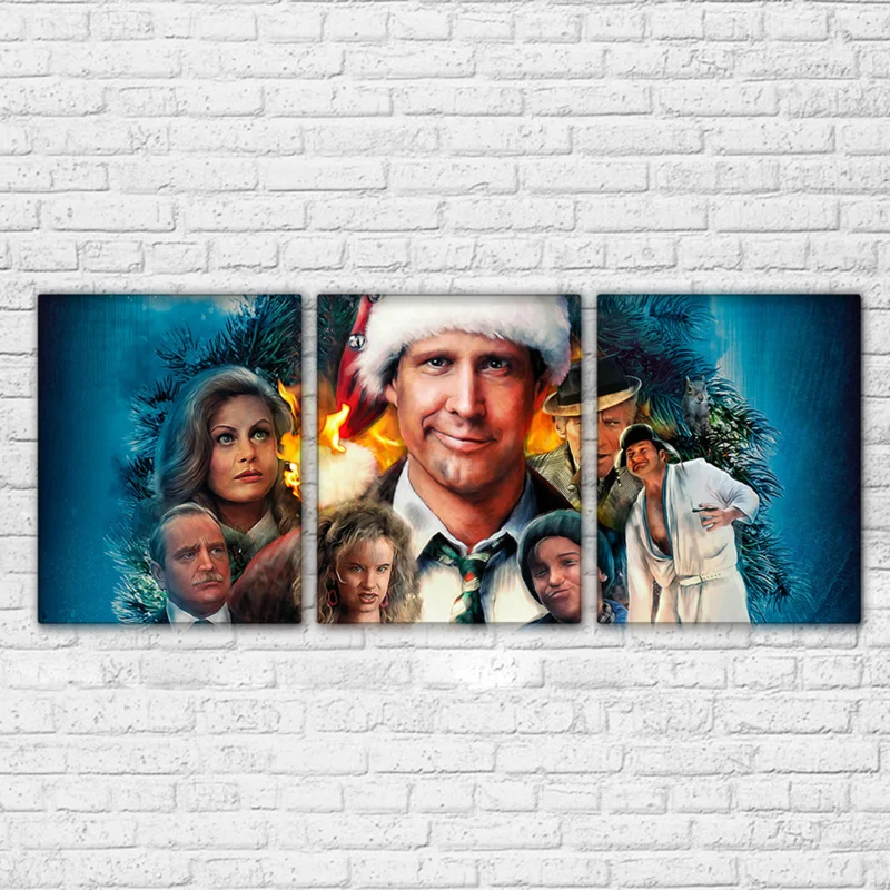 Modern HD Printed Modular Painting Frame Canvas 3 Pieces Christmas Vacation Pictures Home Wall