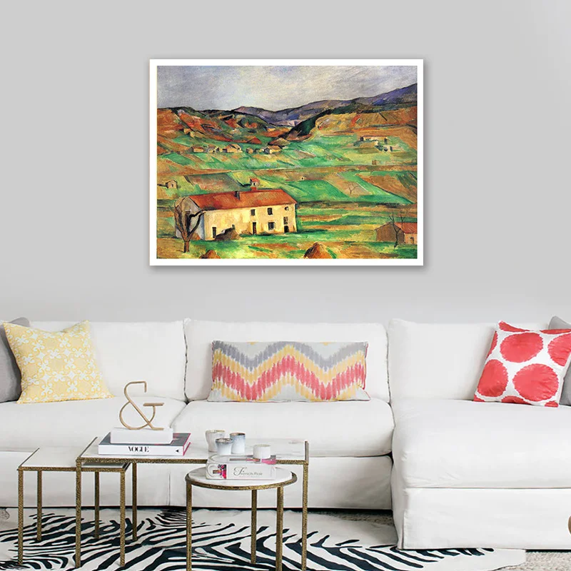 

diy painting by numbers Paul Cezanne Gardanne living room impressionism dencorative paint adult hand drawing