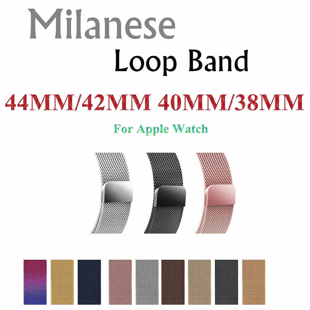 

Milanese Loop for Apple Watch Bands 42mm 44mm Serie 4 Gold Strap For Apple Watch 38mm 42mm for iWatch Strap 40mm Series 3 Band