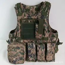 Морской пехоты США Тактический военный страйкбол облегченная модульная система переноски снаряжения штурмовой многофунциональный жилет цифровой камуфляж для лесистой местности-MH035