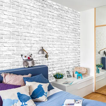 

3D Brick Stone DIY Self-adhesive Wall Sticker Living Room Decor Waterproof Wall Covering Wallpaper For TV Background l0712