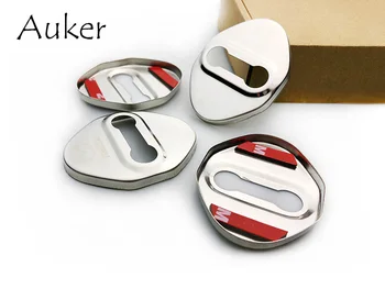 

NEW 3D Stainless Steel Door Lock Buckle Protection Protective Cover trim For Mazda 2 3 Axela 5 6 Atenza 8 CX-3 CX-5 4pcs