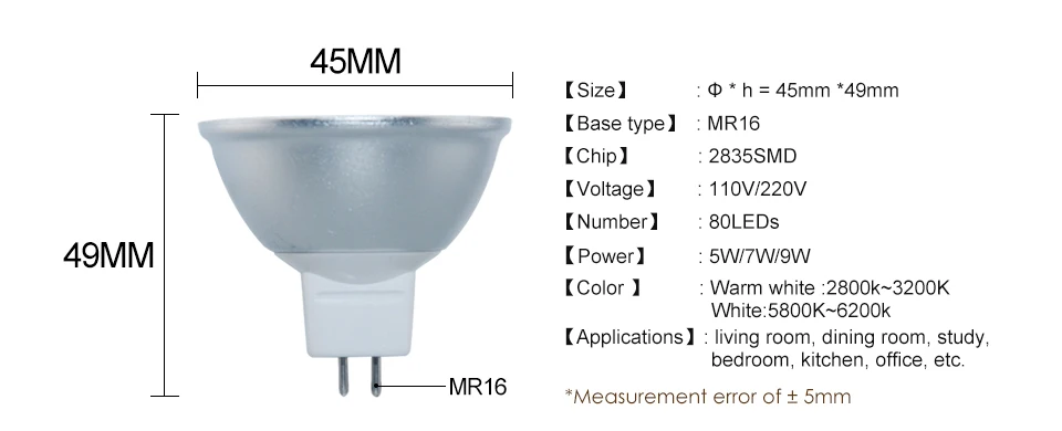 GU10 MR16 LED Spotlight (8)