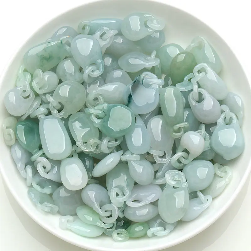 

10PCS Natural ICY Jade (Jadeite) Peach charm Beads / Size:9-12.5mm (Wholesale)