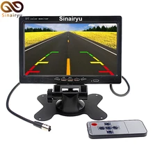 Sinairyu DC 12V 7″ TFT LCD Color Car Bus Truck Monitor Rear View Headrest Display Screen with 2 Channels Video Input for Camera