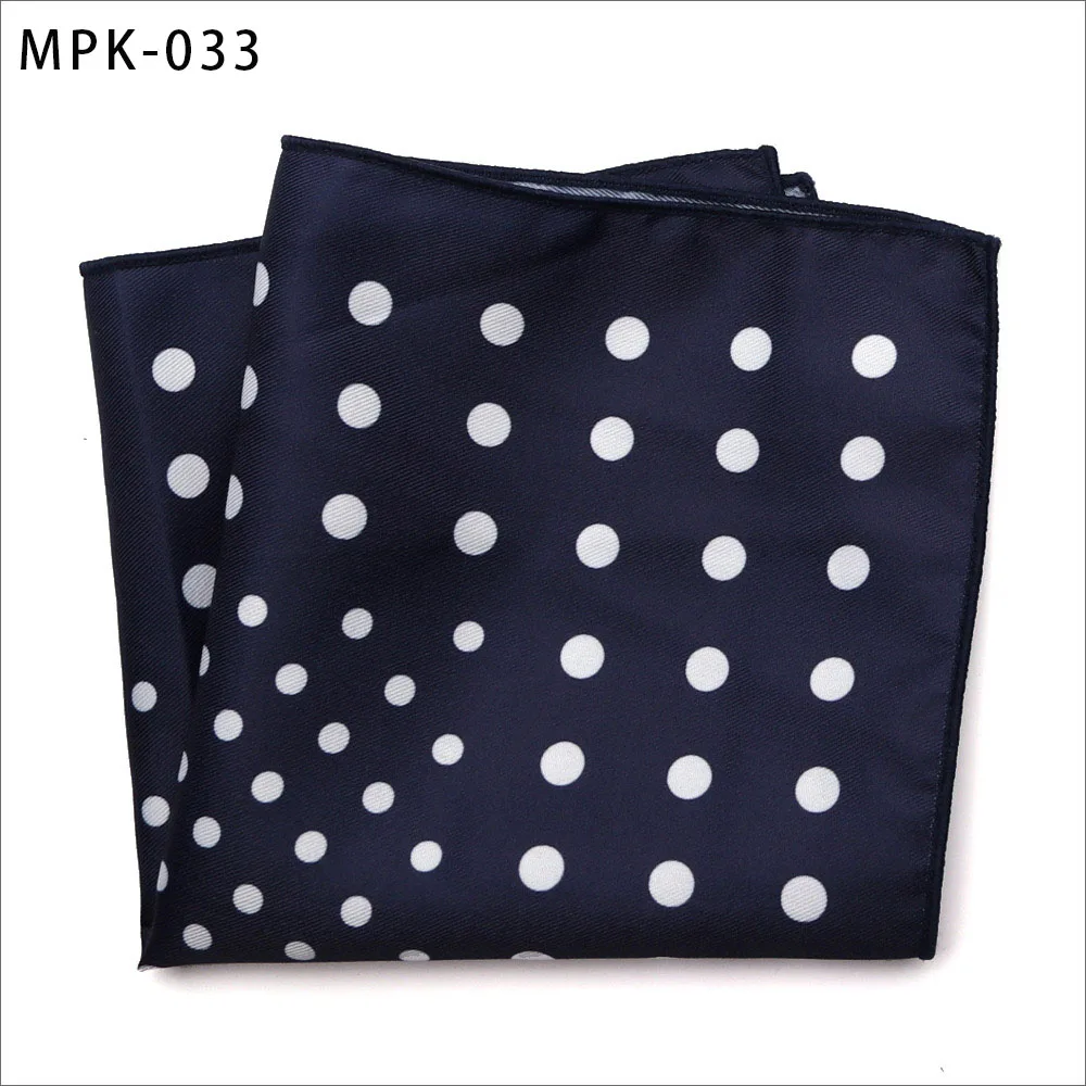 MPK-33 Новинка, модный мужской платок, карманный, квадратный, популярный, 25X25 см, большой, мужской, с узором пейсли, в горошек, нагрудные Платки для свадьбы, мужской костюм - Цвет: MPK-33