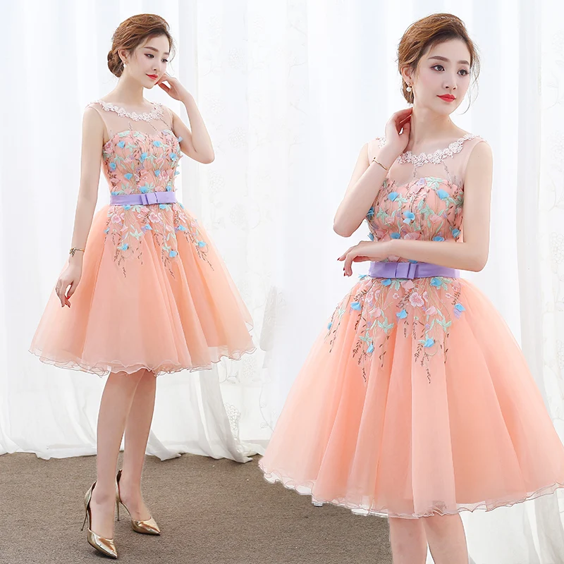 

New short sleeveless lady girl women princess bridesmaid banquet party ball prom prom dress gown