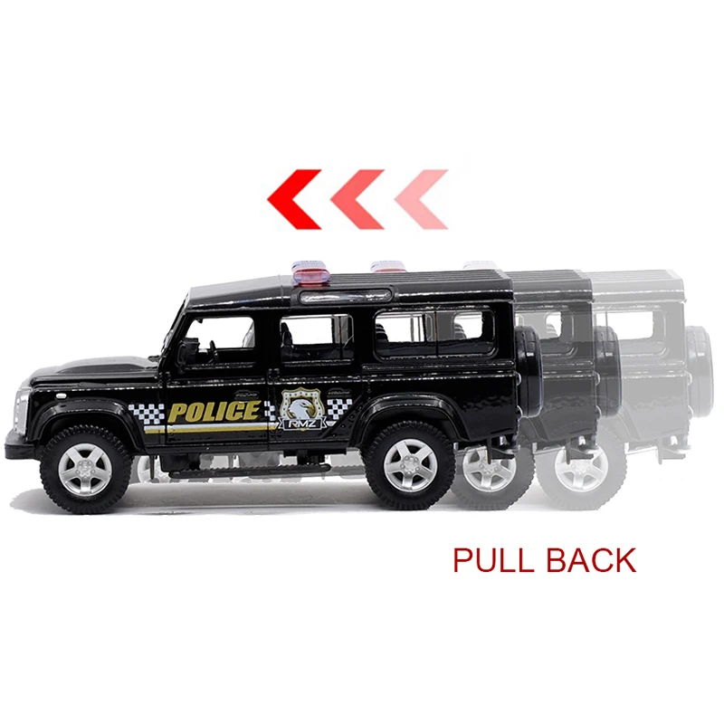 RMZ CITY 1:36 Defender SUV полицейский игрушечный автомобиль литая модель автомобиля из