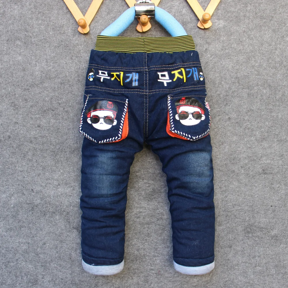 Kids Jeans Long Pants baby Boys Girls Children jeans trousers Elastic Waist  Drawstring 2-6T Winter/ Autumn