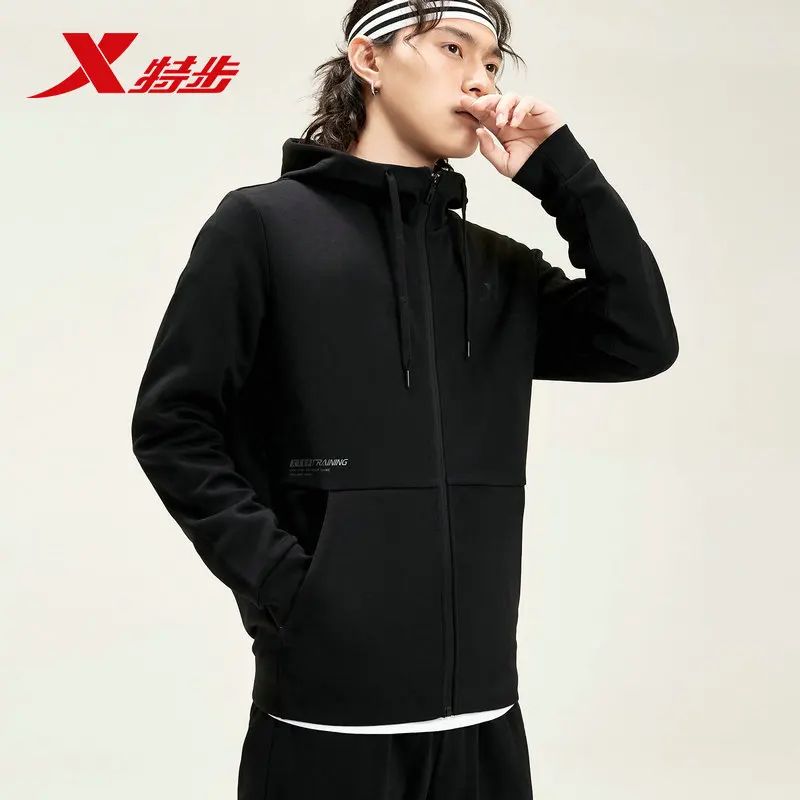 881329969220 2 piece set Xtep men running suit jacket and pants breathable elastic men sport suit