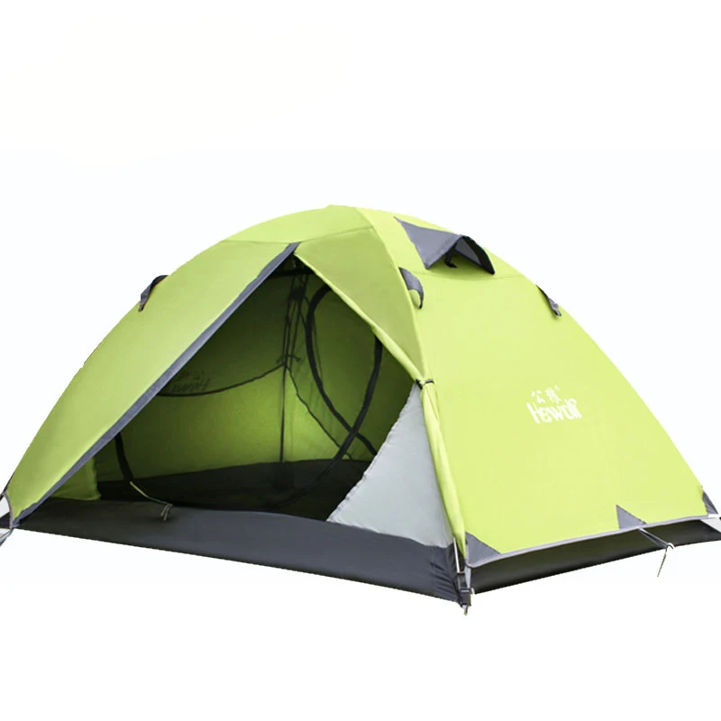 4 Colors Hewolf Brand RainProof 2 Person Double Layer Aluminum Family Tents Travel Sunscreen Quality Outdoor Picnic Camping Tent 4 Colors Hewolf Brand RainProof 2 Person Double Layer Aluminum Family Tents Travel Sunscreen Quality Outdoor Picnic Camping Tent