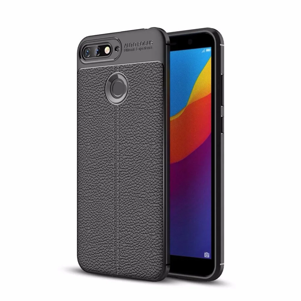 

for Honor 7C case soft tpu bumper rugged slim leather silicone case for Huawei Honor 7C AUM-L41 phone cover