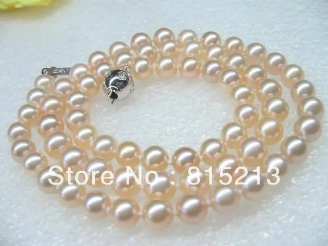 

ddh00859 AA++ 6mm round Light pink freshwater pearl necklace free P&P 28% Discount (A0511)