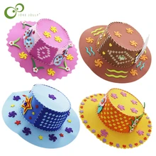 EVA пена плетение бумажными трубочками шляпа цветы Звезды узоры Детский Сад Искусство Дети DIY игрушки вечерние DIY украшения подарки GYH