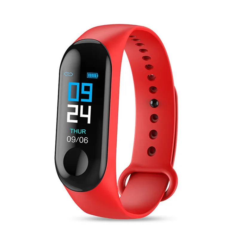 M3 Plus умный спортивный браслет водонепроницаемый смарт-браслет телефон Bluetooth монитор сердечного ритма фитнес-Смарт-часы для Android IOS - Цвет: M3 Red