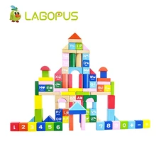 Lagopus 100 штук Детские бочки строительных блоков деревянные игрушки раннего развития Детские интеллектуальные игрушки