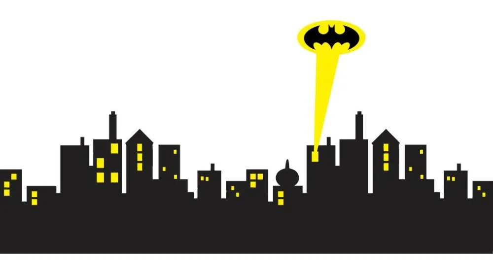 Съемный Настенный стикер GOTHAM CITY SKYLINE Бэтмен наклейка Съемная Наклейка на стену домашний декор искусство