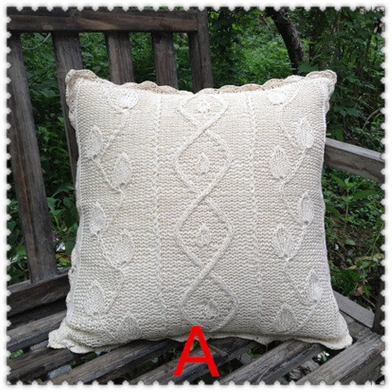 

2016 new arrival chic natural cotton crochet lace pillow case with fashion design as throw pillow cover for case from china