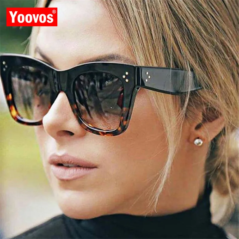 Yoovos 2019 винтажные Квадратные Солнцезащитные очки женские Ретро брендовые